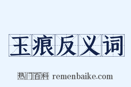 玉痕反义词是什么意思的图片